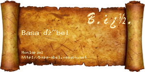 Basa Ábel névjegykártya