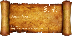 Basa Ábel névjegykártya